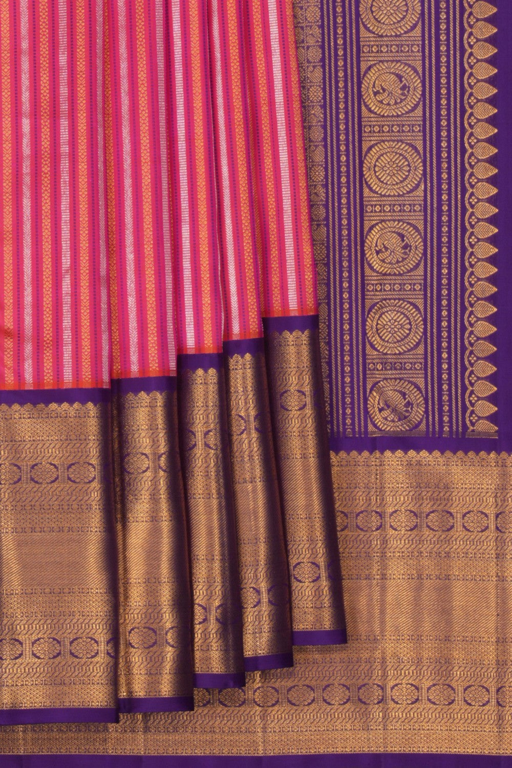 Image of Kanchipattu Brocade Pink Saree